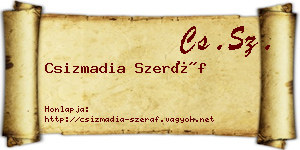 Csizmadia Szeráf névjegykártya